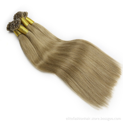 U Tip Hair Wholesale Raw Indian Kinky Curly Itip Keratin Bonds Flat U Remy Human Hair Extensions Micro Links Microlink